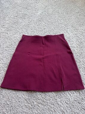 H&M Wine Red A-Line Mini Skirt